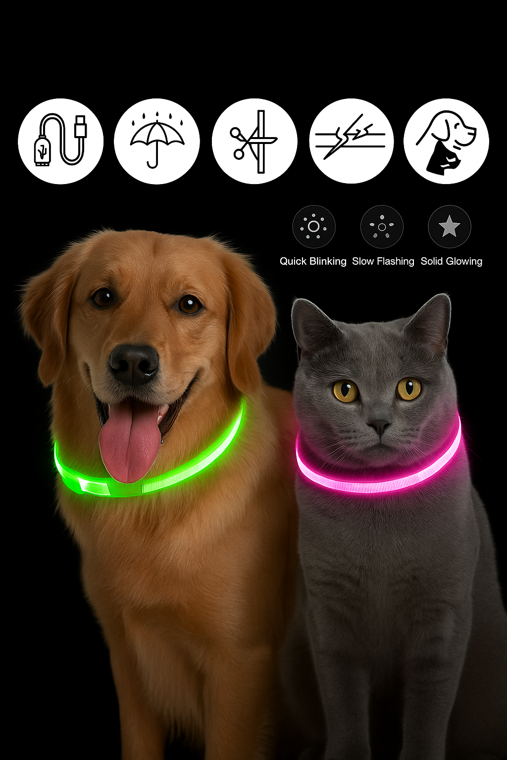 "MILUCOLUZ™ - Collar de Seguridad Nocturna 360°